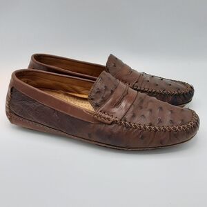 Zelli Italia Geniune Ostrich Leather Driving Slip-on Loafer Size 10M.